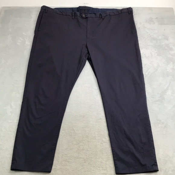 Proper ClothNavy Blue Custom Made Chinos Men's 53